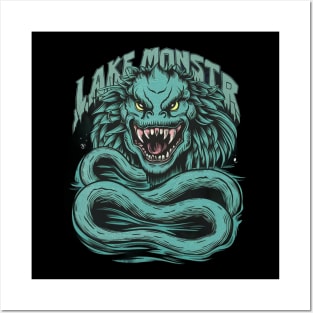 Mythical mysterious lake monster Posters and Art